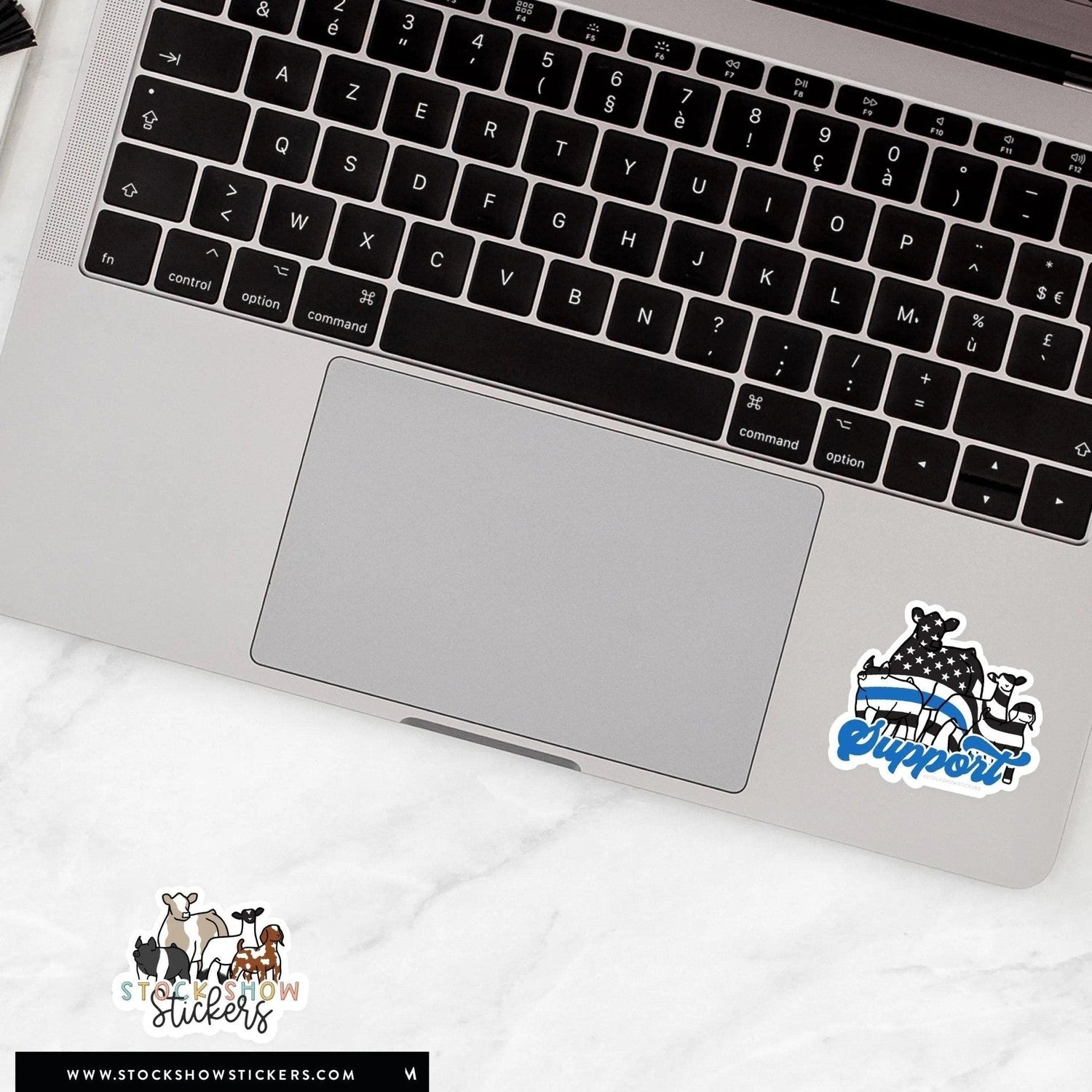 Custom Made Thin Blue Line Support Livestock Stickers Stock Show Livestock - Livestock &amp; Co. Boutique