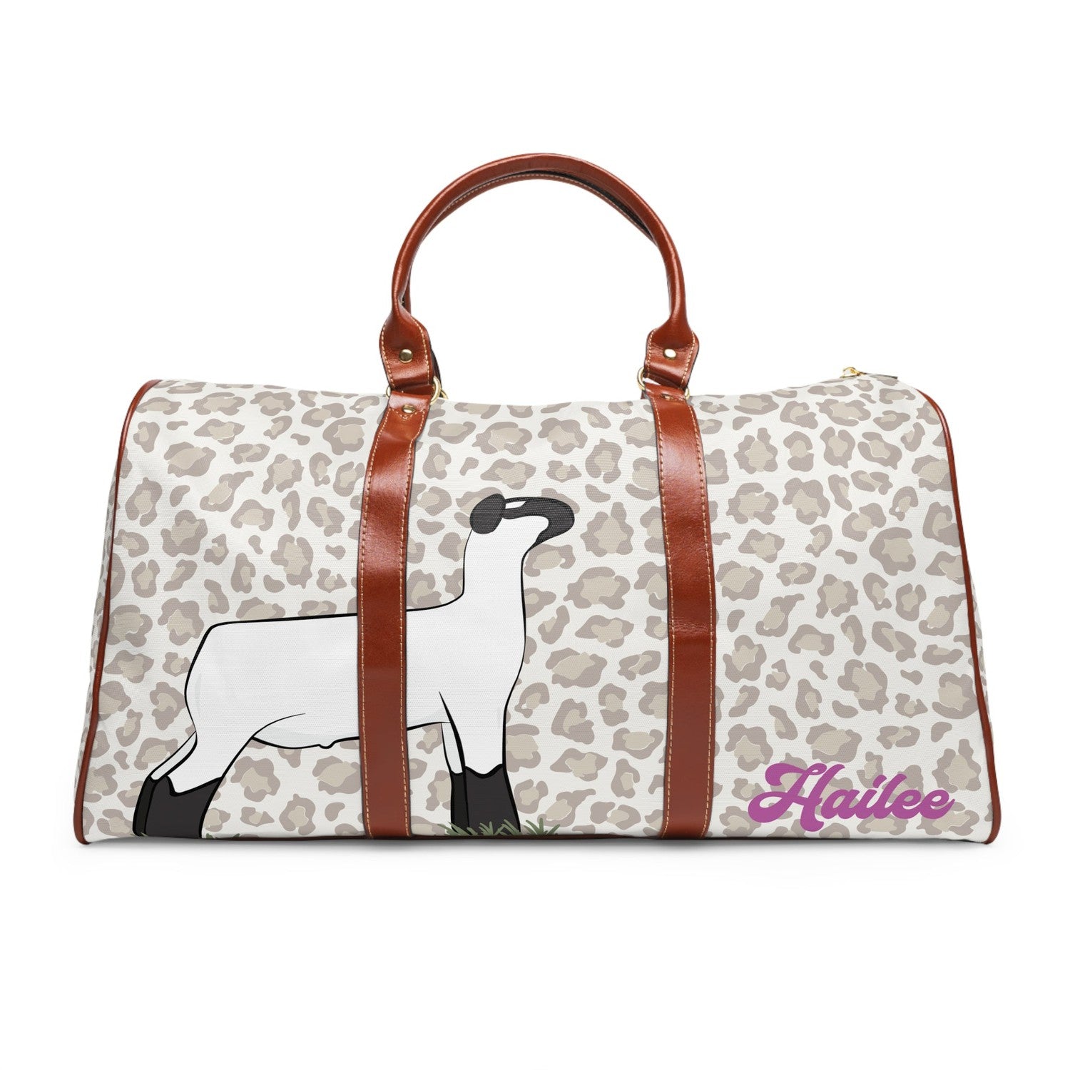 Custom Made Waterproof Travel Bag - Cheetah Stock Show Livestock - Livestock &amp;amp; Co. Boutique